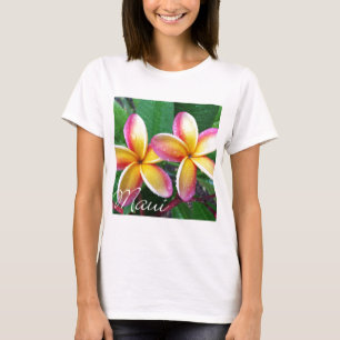 Maui Hawaii Plumeria-Blumen T-Shirt