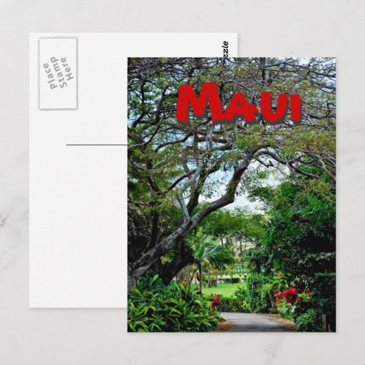Maui Hawaii Postkarte (Vorne/Hinten)