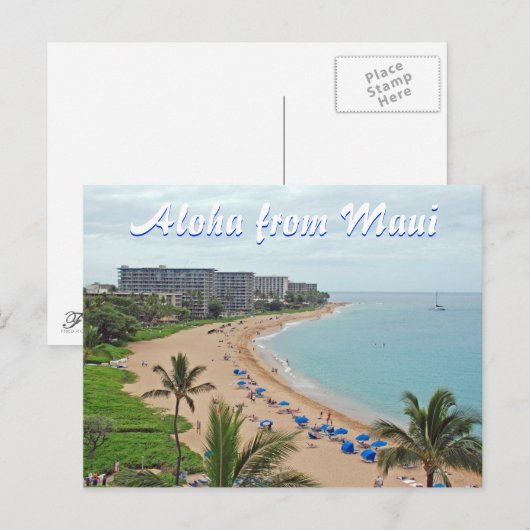 maui Hawaii Postkarte (Vorne/Hinten)
