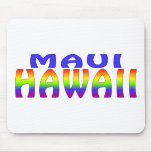 Maui Hawaii Regenbogenworte mousepad