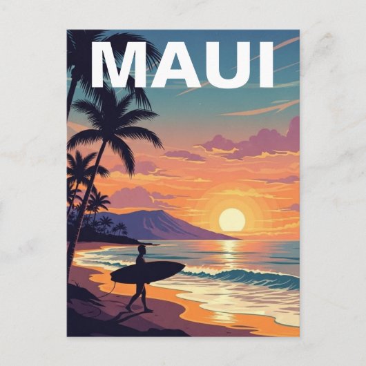 Maui Hawaii Reise Postkarte (Vorderseite)