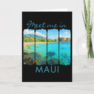 Maui Hawaii Reise Reise Pinselstrich Treffe mich i Karte