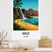Maui, Hawaii Reiseplakat Poster (Küche)
