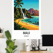 Maui, Hawaii Reiseplakat Poster (Heimbüro)