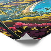 Maui Hawaii Reiseposter Art Print Poster (Ecke)