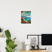 Maui Hawaii Reiseposter Art Print Poster (Heimbüro)