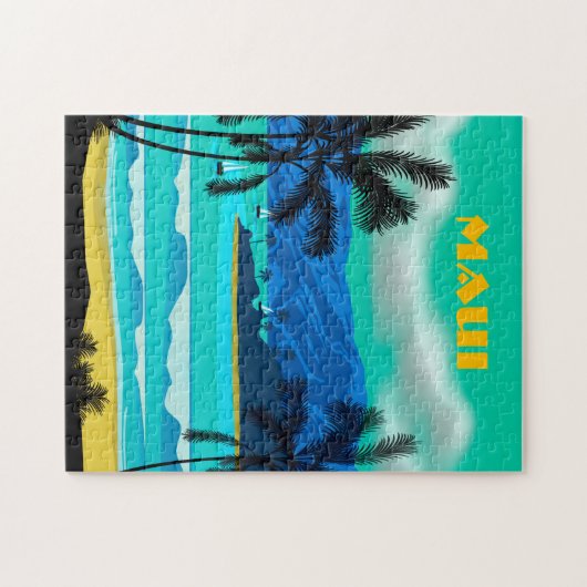 Maui Hawaii Reisepuzzle Puzzle (Horizontal)