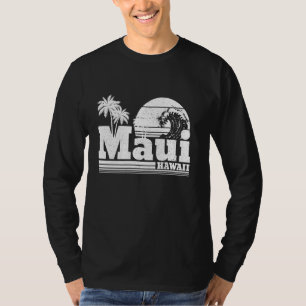 Maui Hawaii Retro Hawaiian Surfen Surfer T-Shirt