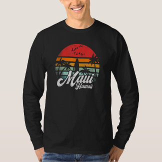 Maui Hawaii Retro Lustig Hawaiianischer Strand Sur T-Shirt