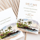 Maui Hawaii Save the Date Hochzeit in Urlaubsort Einladung