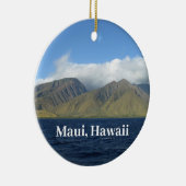 Maui Hawaii Schöne Berge Ozean Keramik Ornament (Rechts)