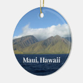 Maui Hawaii Schöne Berge Ozean Keramik Ornament (Links)