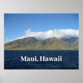 Maui Hawaii Schöne Berge Ozean Poster (Vorne)