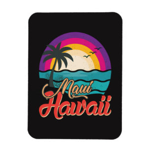 Maui Hawaii Sonnenuntergang Strand Wellen Magnet