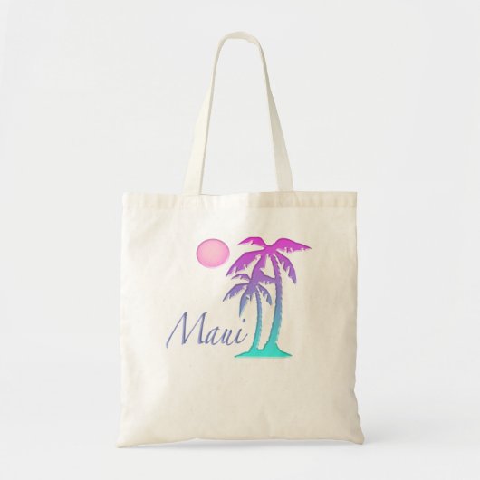 Maui Hawaii Souvenir Palm Tree Hawaiian Island Sun Tragetasche (Vorne)