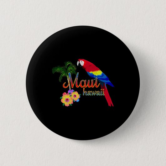 Maui Hawaii Summer Beach Aloha Button (Vorderseite)