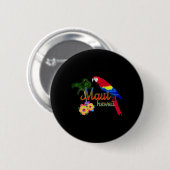 Maui Hawaii Summer Beach Aloha Button (Vorne & Hinten)