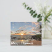 Maui Hawaii Sunset Postcard Postkarte (Stehend Vorderseite)