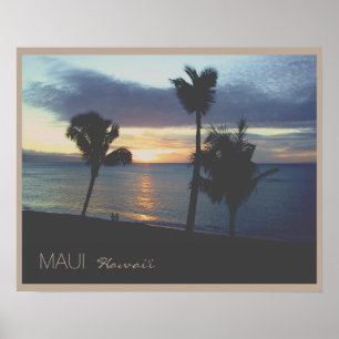 Maui Hawaii Sunset Poster