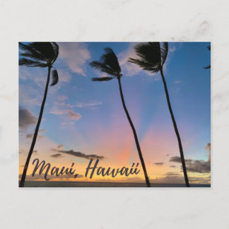 Maui Hawaii Sunset Postkarte