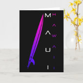 Maui Hawaii - Surfing - Beach - Stylish Maui _1 Karte (Gelbe Blume)