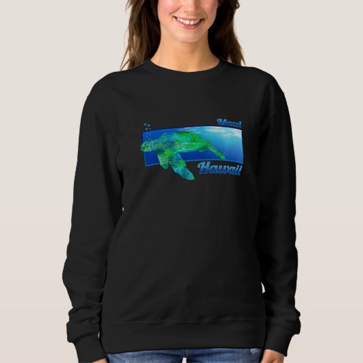 Maui Hawaii Swimming Honu Sweatshirt (Vorderseite)
