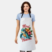 Maui Hawaii T Shirt Girl Women Kids Sea Turtle Haw Schürze (Getragen)