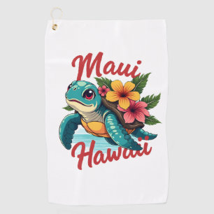 Maui Hawaii T-Shirt Mädchen Frauen Kinder Meeressc Golfhandtuch