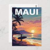 Maui Hawaii Travel Postkarte (Vorne/Hinten)