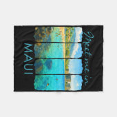 Maui Hawaii Traveling Trip Brushstroke Meet Me In Fleecedecke (Vorderseite (Horizontal))