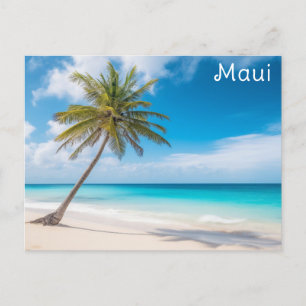 Maui Hawaii Tropical Beach Palm Trevel Travel Postkarte
