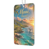 Maui Hawaii Tropische Küstenlinie Reiseposter Autolufterfrischer (Links)