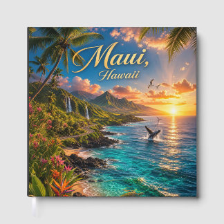 Maui Hawaii Tropische Küstenlinie Reiseposter Gästebuch