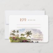 Maui Hawaii UAWG Wedding Insert Destination Einladung (Vorderseite)