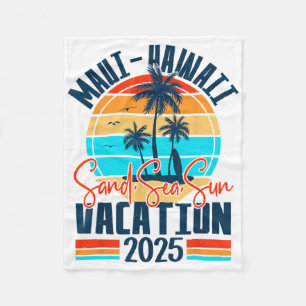 Maui Hawaii Urlaub 2025 Souvenir passende Familie Fleecedecke
