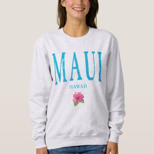 Maui Hawaii Vacation Grunge Sweatshirt (Vorderseite)