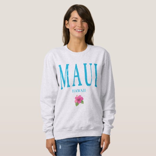 Maui Hawaii Vacation Grunge Sweatshirt (Vorne ganz)