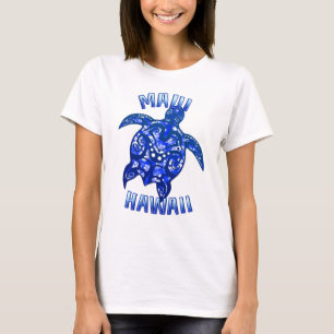 Maui Hawaii Vacation Tribal Turtle T-Shirt
