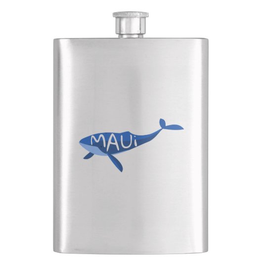 Maui Hawaii Whale Flachmann (Vorderseite)