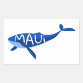 Maui Hawaii Whale Rechteckiger Aufkleber (Vorderseite)