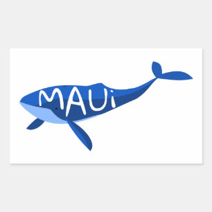 Maui Hawaii Whale Rechteckiger Aufkleber