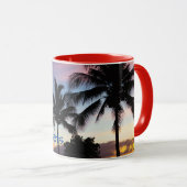 Maui Hawaiian Sunset Palm Tree Tasse (VorderseiteRechts)