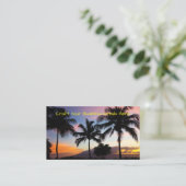 Maui Hawaiian Sunset Palm Tree Visitenkarte (Stehend Vorderseite)