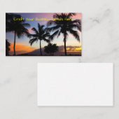 Maui Hawaiian Sunset Palm Tree Visitenkarte (Vorne/Hinten)