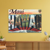 Maui, HawaiiGroße Letter ScenesMaui, HI Leinwanddruck (Insitu (Wohnzimmer))