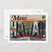 Maui, HawaiiGroße Letter ScenesMaui, HI Postkarte (Vorne/Hinten)