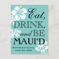 Maui Hochzeit in Urlaubsort Save the Date Postkart