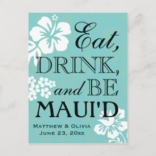 Maui Hochzeit in Urlaubsort Save the Date Postkart Ankündigungspostkarte