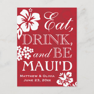 Maui Hochzeit in Urlaubsort Save the Date Postkart Ankündigungspostkarte
