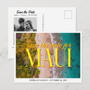 Maui-Hochzeit Termin Retro Hawaii Postkarte